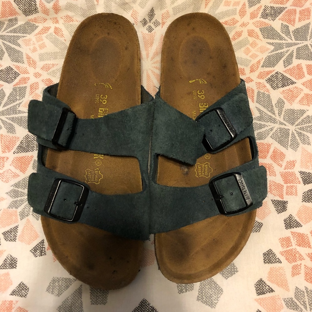 Blue Birkenstock Arizona Sandals!